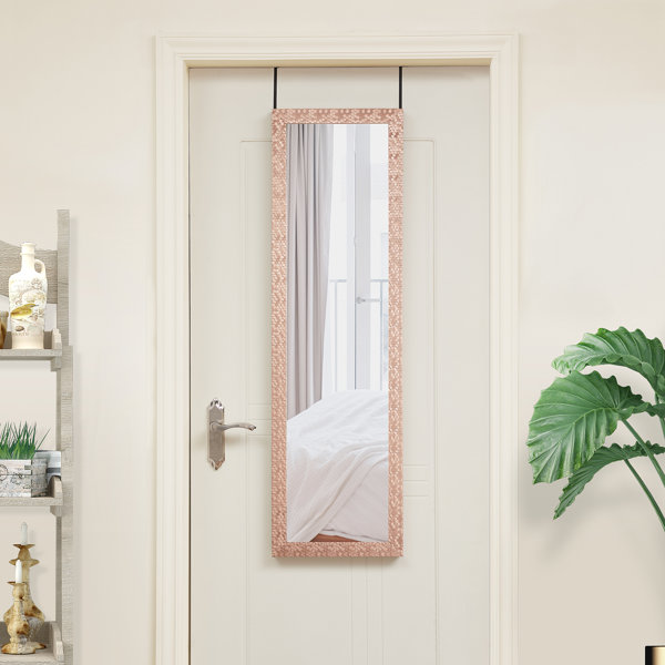 Mercer41 Byromville Mosaic Style Over The Door Mirror Full Length, Door